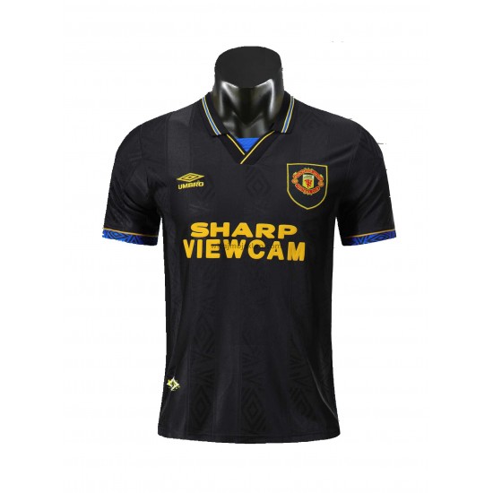 Koszulka Manchester United Retro Stroje Wyjazdowe 1994 Krótkie Rękawy