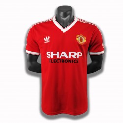 Koszulka Manchester United Retro Stroje Domowe 1983 Krótkie Rękawy