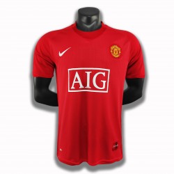 Koszulka Manchester United Retro Stroje Domowe 2007-2008 Krótkie Rękawy