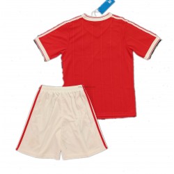 Koszulka Manchester United Retro Dziecięca Stroje Domowe 1984 Krótkie Rękawy