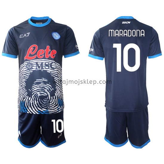 Koszulka SSC SSC Napoli Diego Maradona 10 Special 2 Dziecięca Stroje Domowe 2021-2022 Krótkie Rękawy