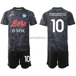 Koszulka SSC SSC Napoli Diego Maradona 10 Special Dziecięca Stroje Domowe 2021-2022 Krótkie Rękawy