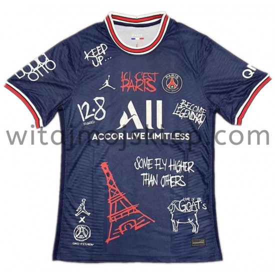 Koszulka Paris Saint-Germain Graffiti Stroje Domowe 2021-2022 Krótkie Rękawy