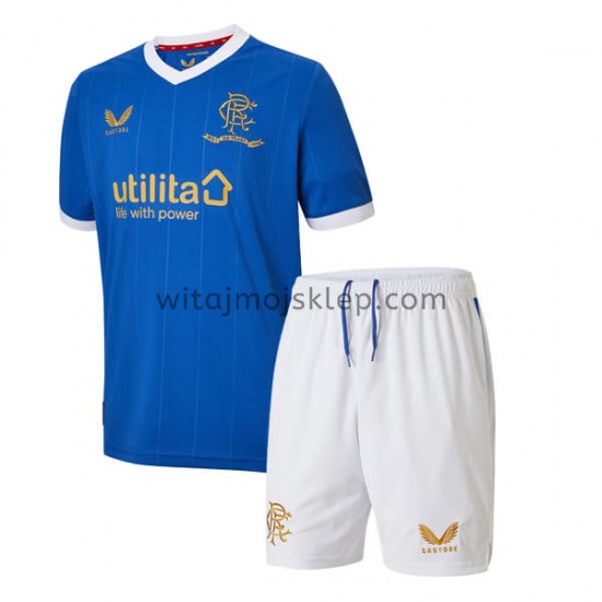 Koszulka Rangers Dziecięca Stroje Domowe 2021-2022 Krótkie Rękawy