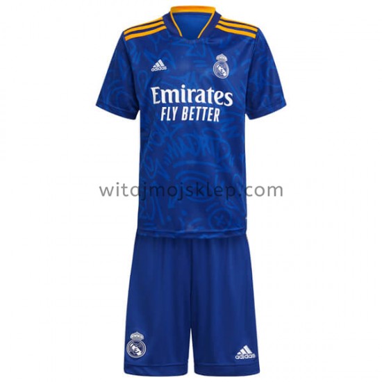 Koszulka Real Madryt Dziecięca Stroje Wyjazdowe 2021-2022 Krótkie Rękawy