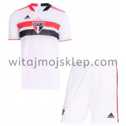 Koszulka São Paulo Dziecięca Stroje Domowe 2021-2022 Krótkie Rękawy