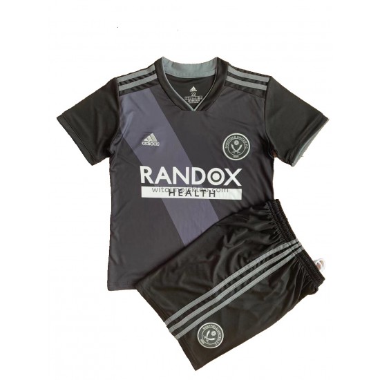 Koszulka Sheffield United Dziecięca Stroje Wyjazdowe 2021-2022 Krótkie Rękawy