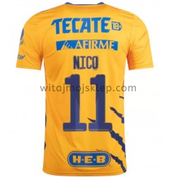 Koszulka Tigres UANL Nico Lopez 11 Stroje Domowe 2021-2022 Krótkie Rękawy