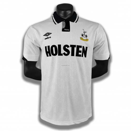Koszulka Tottenham Hotspur Retro Stroje Domowe 1990 Krótkie Rękawy