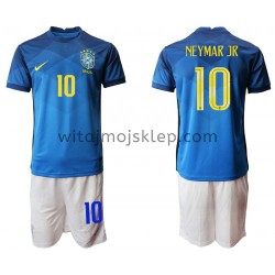 Koszulka Reprezentacja Brazylii Neymar JR 10 Dziecięca Stroje Wyjazdowe 2020-2021 Krótkie Rękawy