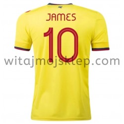 Koszulka Reprezentacja Kolumbii James 10 Stroje Domowe 2020-2021 Krótkie Rękawy
