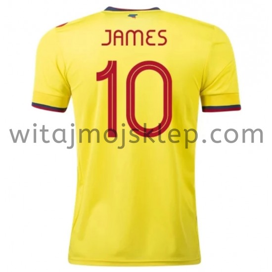 Koszulka Reprezentacja Kolumbii James 10 Stroje Domowe 2020-2021 Krótkie Rękawy