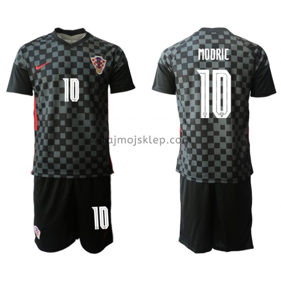Koszulka Reprezentacja Chorwacji Luka Modrić 10 Dziecięca Stroje Wyjazdowe Euro 2020 Krótkie Rękawy