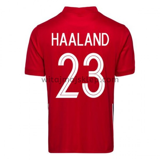 Koszulka Reprezentacja Norwegii Erling Haaland 23 Stroje Domowe 2020-2021 Krótkie Rękawy