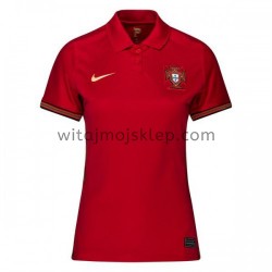 Koszulka Reprezentacja Portugalii Damska Stroje Domowe Euro 2020 Krótkie Rękawy