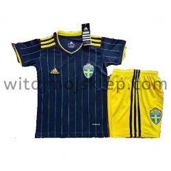 Koszulka Reprezentacja Szwecji Dziecięca Stroje Wyjazdowe Euro 2020 Krótkie Rękawy