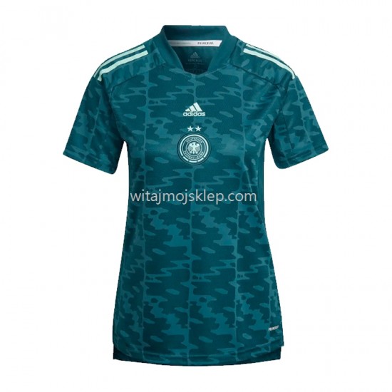 Koszulka Reprezentacja Niemiec Damska Stroje Wyjazdowe 2022 Krótkie Rękawy