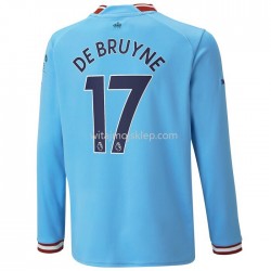 Koszulka Manchester City De Bruyne 17 Stroje Domowe 2022-2023 Długie Rękawy