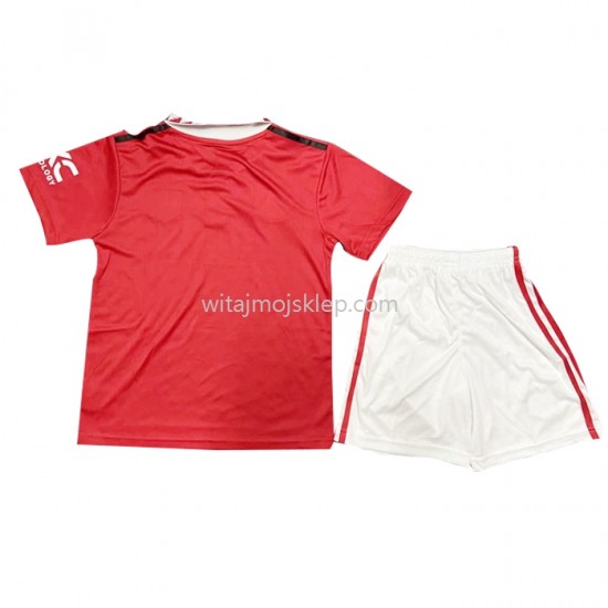 Koszulka Manchester United Dziecięca Stroje Domowe 2022-2023 Krótkie Rękawy