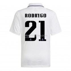 Koszulka Real Madryt Rodrygo 21 Stroje Domowe 2022-2023 Krótkie Rękawy