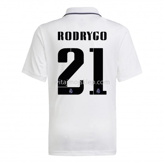 Koszulka Real Madryt Rodrygo 21 Stroje Domowe 2022-2023 Krótkie Rękawy
