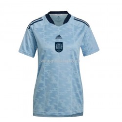 Koszulka Reprezentacja Hiszpanii Damska Stroje Wyjazdowe 2022 Krótkie Rękawy