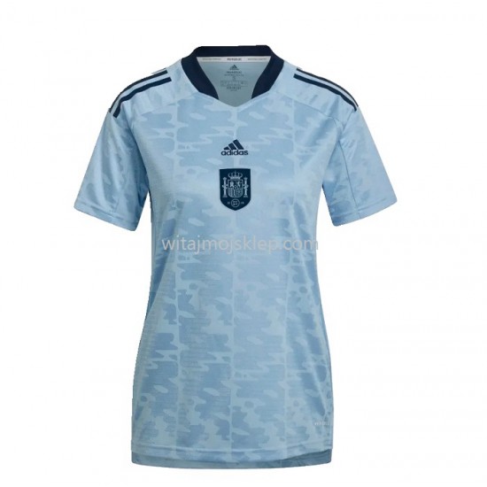 Koszulka Reprezentacja Hiszpanii Damska Stroje Wyjazdowe 2022 Krótkie Rękawy