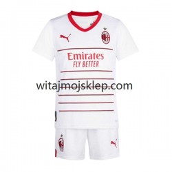 Koszulka AC Milan Dziecięca Stroje Wyjazdowe 2022-2023 Krótkie Rękawy