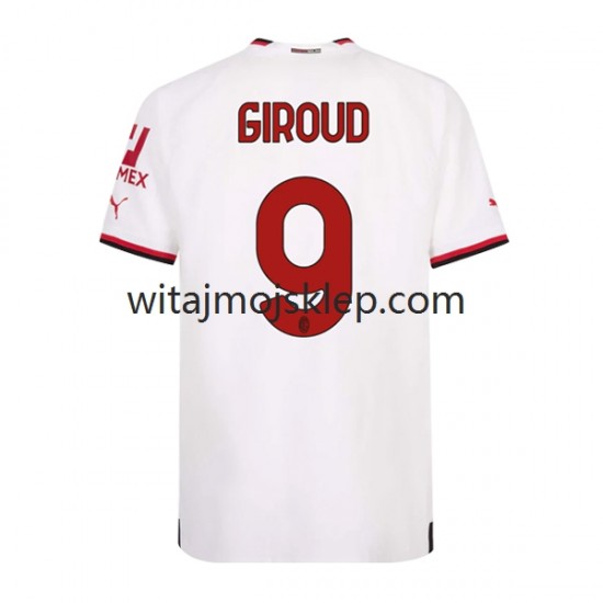 Koszulka AC Milan Olivier Giroud 9 Męska Stroje Wyjazdowe 2022-2023 Krótkie Rękawy