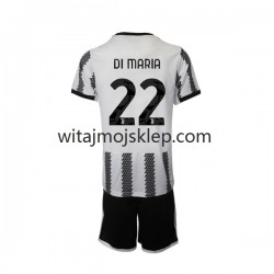 Koszulka Juventus Di Maria 22 Dziecięca Stroje Domowe 2022-2023 Krótkie Rękawy