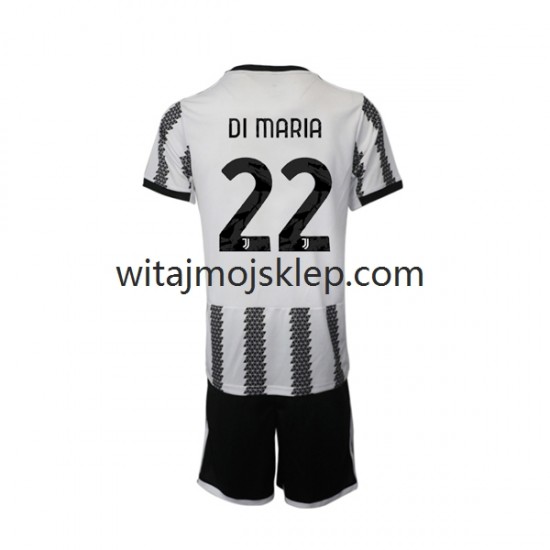 Koszulka Juventus Di Maria 22 Dziecięca Stroje Domowe 2022-2023 Krótkie Rękawy