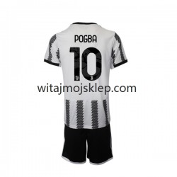 Koszulka Juventus Pogba 10 Dziecięca Stroje Domowe 2022-2023 Krótkie Rękawy