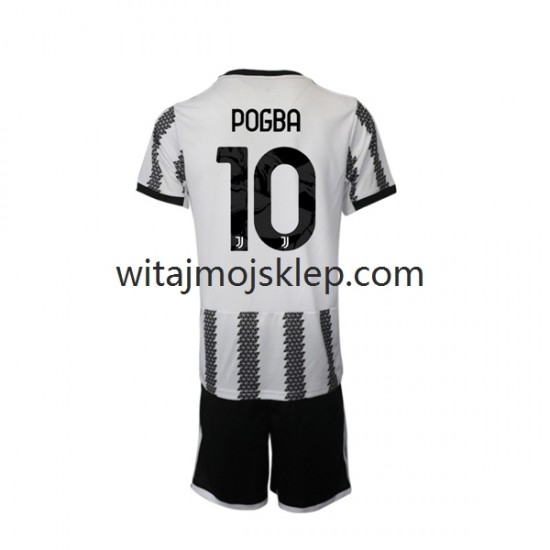 Koszulka Juventus Pogba 10 Dziecięca Stroje Domowe 2022-2023 Krótkie Rękawy