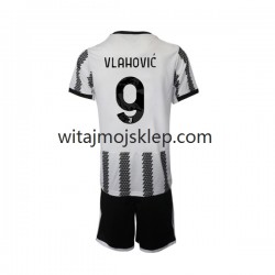 Koszulka Juventus Vlahovic 9 Dziecięca Stroje Domowe 2022-2023 Krótkie Rękawy