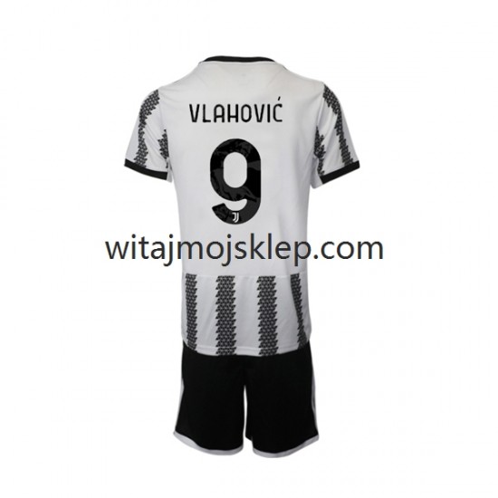 Koszulka Juventus Vlahovic 9 Dziecięca Stroje Domowe 2022-2023 Krótkie Rękawy