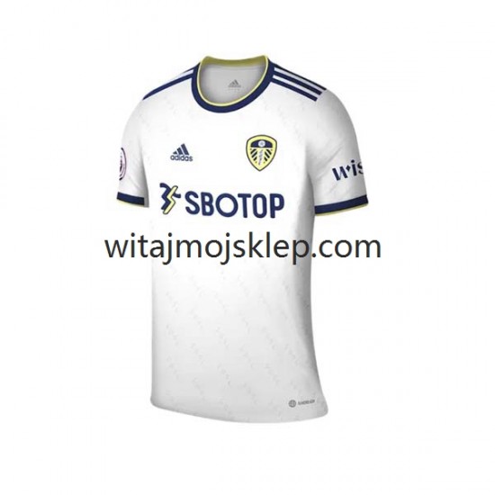 Koszulka Leeds United Męska Stroje Domowe 2022-2023 Krótkie Rękawy