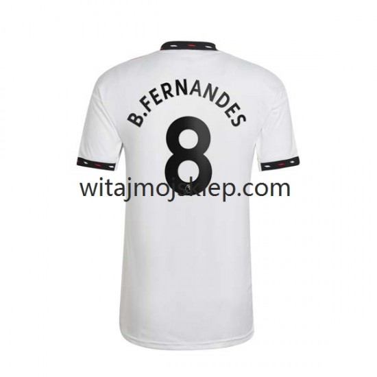 Koszulka Manchester United Bruno Fernandes 8 Męska Stroje Wyjazdowe 2022-2023 Krótkie Rękawy