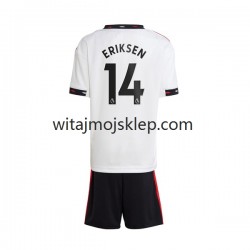 Koszulka Manchester United Christian Eriksen 14 Dziecięca Stroje Wyjazdowe 2022-2023 Krótkie Rękawy