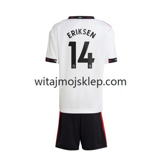 Koszulka Manchester United Christian Eriksen 14 Dziecięca Stroje Wyjazdowe 2022-2023 Krótkie Rękawy