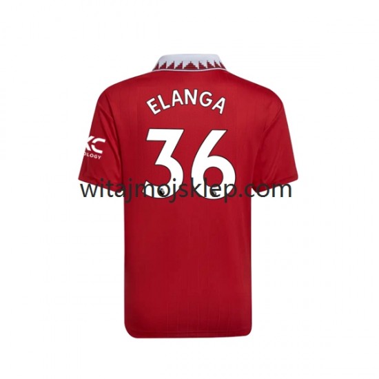 Koszulka Manchester United Elanga 36 Męska Stroje Domowe 2022-2023 Krótkie Rękawy