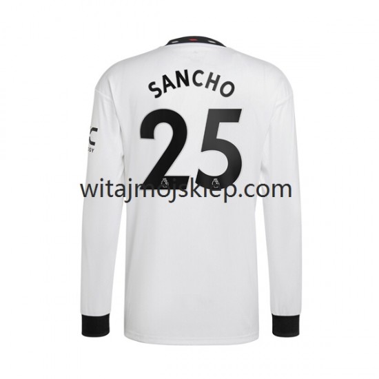 Koszulka Manchester United Jadon Sancho 25 Męska Stroje Wyjazdowe 2022-2023 Długie Rękawy