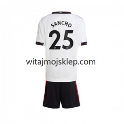 Koszulka Manchester United Jadon Sancho 25 Męska Dziecięca Stroje Wyjazdowe 2022-2023 Krótkie Rękawy