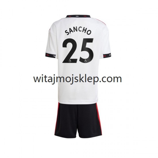 Koszulka Manchester United Jadon Sancho 25 Męska Dziecięca Stroje Wyjazdowe 2022-2023 Krótkie Rękawy