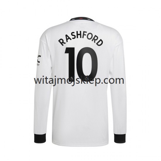 Koszulka Manchester United Rashford 10 Męska Stroje Wyjazdowe 2022-2023 Długie Rękawy