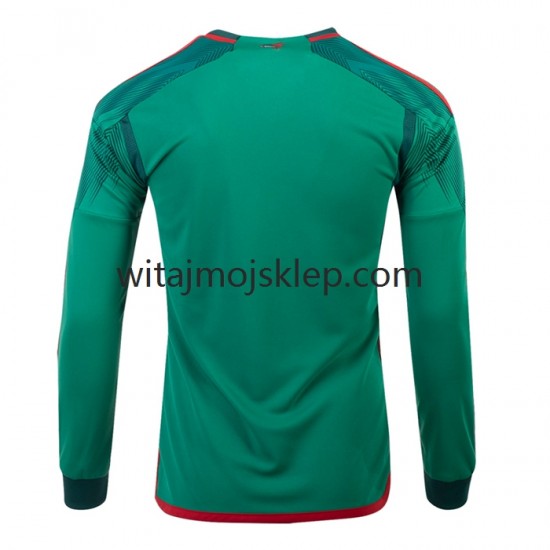 Koszulka Reprezentacja Meksyku Męska Stroje Domowe World Cup 2022 Długie Rękawy