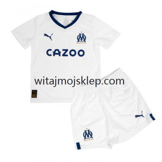 Koszulka Olympique Marsylia Dziecięca Stroje Domowe 2022-2023 Krótkie Rękawy