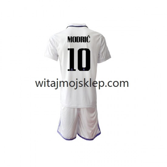 Koszulka Real Madryt Modrić 10 Dziecięca Stroje Domowe 2022-2023 Krótkie Rękawy