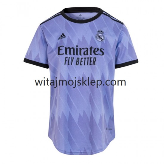 Koszulka Real Madryt Damska Stroje Wyjazdowe 2022-2023 Krótkie Rękawy