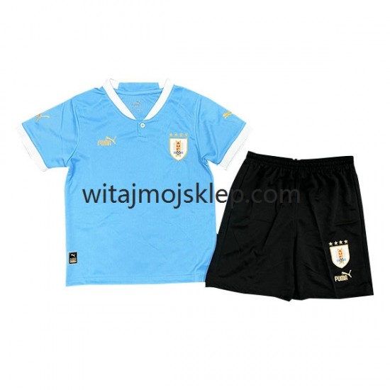 Koszulka Reprezentacja Urugwaju Dziecięca Stroje Domowe 2022 Krótkie Rękawy