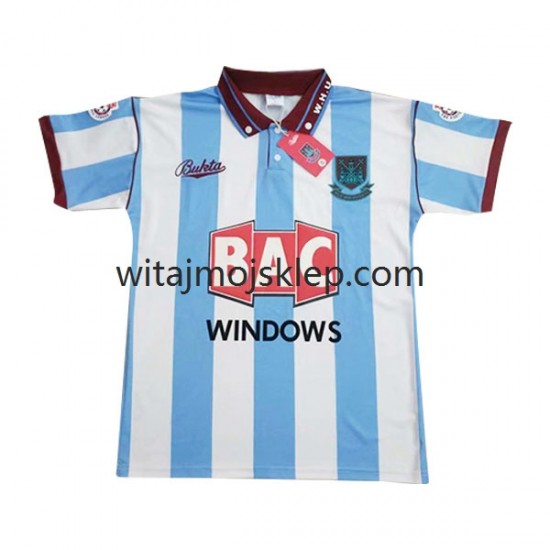 Koszulka West Ham United Retro Męska Stroje Wyjazdowe 1991-1992 Krótkie Rękawy